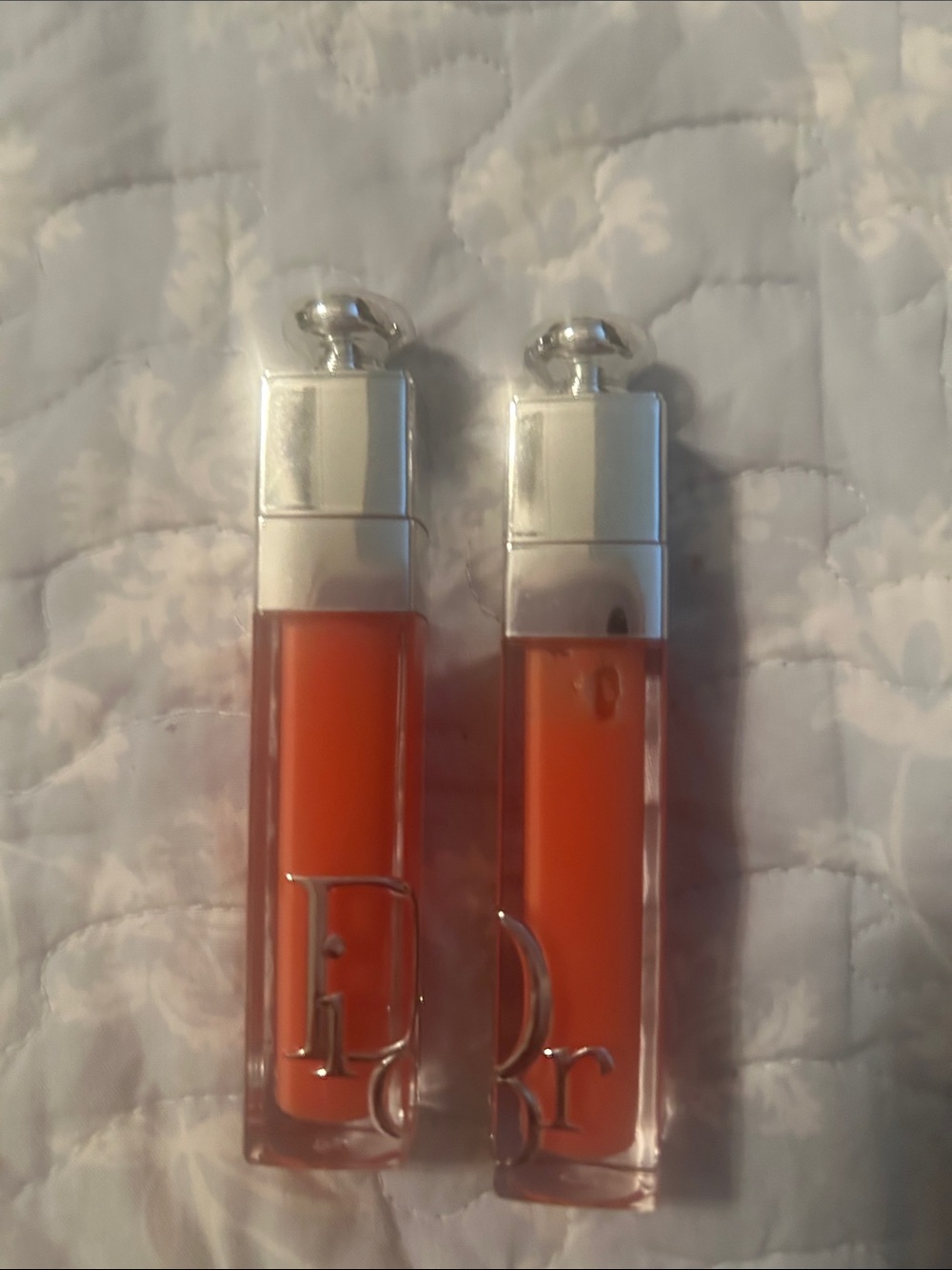 Dior Lip Glow Duo - Orange & Silver Gloss Tubes Maximizer